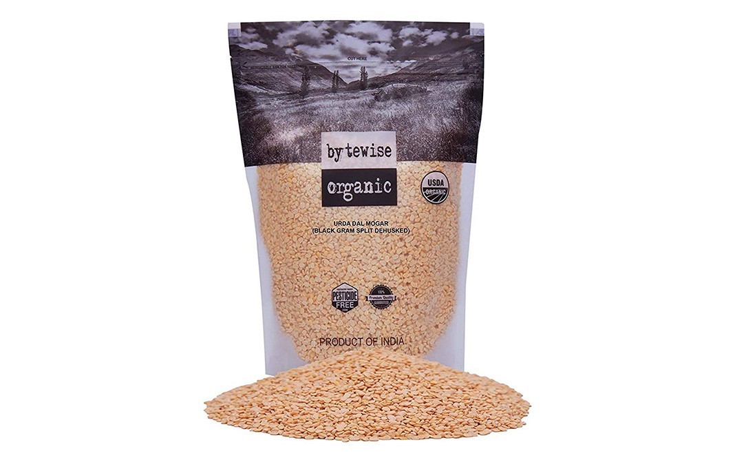 Bytewise Organic Urad Dal Mogar (Black Gram Split Dehusked)   Pack  1 kilogram